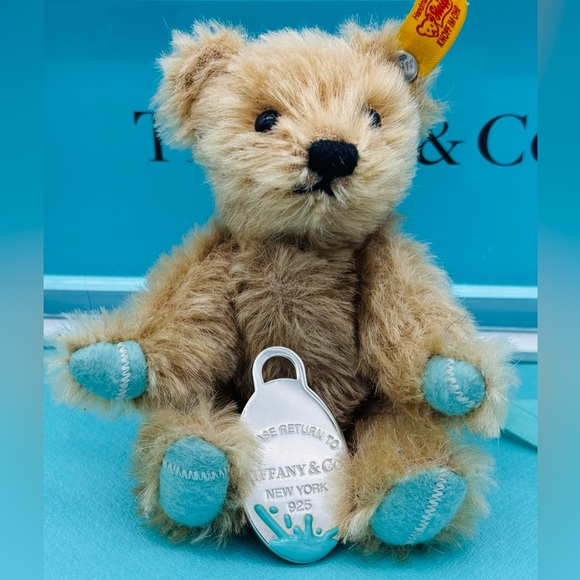 Tiffany & Co. SS Retired RTT Large Oval Blue Splash Charm EUC - Picture 5 of 5